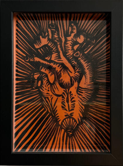 Corazón de Melón 5x7 Print - Fuego